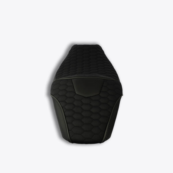 Siège moto en édition limitée avec surpiqûres noir pour un style unique – Image 3